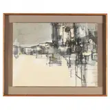 Waterfront Wharf by Joe Cox, Watercolor, sold Aug 2016