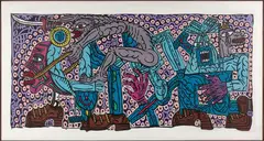 SANS TITRE by Robert Combas, 1992, Acrylique sur toile marouflée sur toile, sold Dec 2020