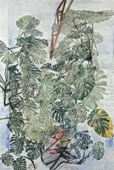 FEUILLAGES - Circa 1985 by Sam Szafran, Aquarelle, mine de plomb et pastel sur papier, sold Dec 2020
