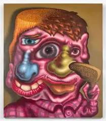 SOMEBODY ELSE by Peter Saul, 1988, Acrylique et huile sur toile, sold Dec 2020