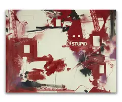 Stupid by Futura 2000, 1990, Acrylique et peinture aérosol sur toile, sold Dec 2020