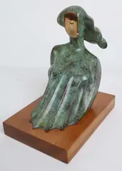 Lyric by John Huggins, bronze, offered Apr 2015