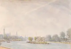 Thames At Chiswick by William Freeman, watercolour, offered Feb 2015