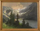 landscape by Antal Neogrády, oil on canvas, sold Mar 2007