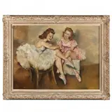 Two Ballerinas by Pál Fried, Oil on canvas, sold Jun 2016