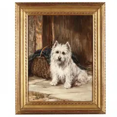 A Westie by Robert Morley, Oil on canvas (lined), sold Jun 2016