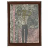 Hombre con Brazos Sobre La Cabeza (Man with Arms Over His Head) by Rufino Tamayo, Etching in colors, sold Jun 2016
