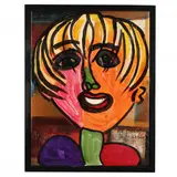 My friend, Andy Warhol by Peter Keil, Oil on canvas, sold Jun 2016