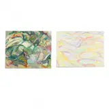 Two Works by Elizabeth Gillett, Acrylic on canvas, sold May 2016