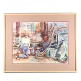 Cowboys by Linda Loeschen, Watercolor on paper, sold May 2016