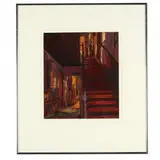 Interior with Stairway by Richard Fennell, Oil on paper, sold May 2016