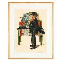 Jazz it Up by Norman Rockwell, Lithograph in colors, sold May 2016