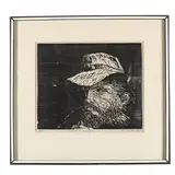 Image of Van Gogh by Gene Shaw, Woodcut, sold May 2016