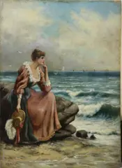 Distant Thoughts by Sidney Percy, oil on panel, offered Jan 2015
