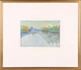 Landscape 2 by Ton Sant, oil on paper, offered Jan 2015