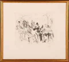 Figure Inside the Room by Oleg Kudryashov, 1969, etching, offered Jan 2015