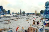 Henley Regatta Finish Line by Jeremy King, oil on board, sold Aug 2011