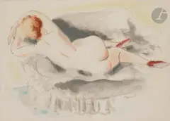 Nu couché by André Dignimont, Aquarelle, sold Jan 2020