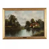 On the Thames by Octavius Clark, Oil on canvas (lined), sold May 2016