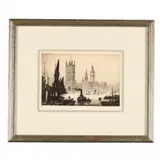Houses of Parliament (from Lambeth) by Ernest L. Hampshire, Etching, sold May 2016