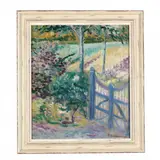 The Garden Gate by Pierre Scoupreman, Oil on panel, sold May 2016