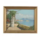 An Italian Coastal Portico Scene by A. Palini, Oil on panel, sold May 2016