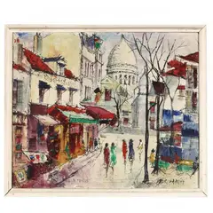Paris, Place du Tertre by Didier Grandt, Oil on canvas, sold May 2016