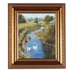 Swans by Stephen Hawkins, Oil on canvas, sold May 2016