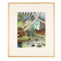 Springtime at the Eno River by Robert Johnson, Gouache on paper, sold May 2016