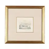 Scene on the East side of the Hudson below Newburg by Frances Anne Sparks, A pencil drawing, sold May 2016