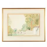 Empress Carlotta's Garden-Cuernavaca-Mexico by Paul Rodda Cook, Watercolor, sold Apr 2016