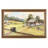 Southern Homestead by E. Curry, Oil on canvas, sold Apr 2016
