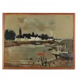 Le Crosic by Yves Ganne, Oil on canvas, sold Mar 2016
