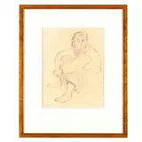 Woman from Algiers by Richard Maguet, Graphite on paper, sold Mar 2016