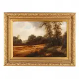 Harvest Time by R. Perry, Oil on canvas, sold Mar 2016