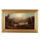 Landscape by Levi Prentice, Oil on canvas (lined), sold Mar 2016