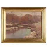 Spring Landscape by Frank A. Barney, Oil on canvas, sold Mar 2016