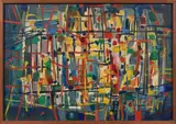 ECHAFAUDAGES N°189 by Ladislas Kijno, 1956, Huile sur toile, sold Mar 2019