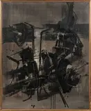 ACTEON SUPREND ARTEMIS by Gianni Bertini, 1956, Huile sur toile, sold Mar 2019