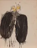 DESSIN by Cesar, 1950-52, Encre de Chine, aquarelle et grattage sur papier, sold Mar 2019