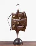 ONAN by Philippe Hiquily, 1991, Laiton patiné, cadenas et trousseau de clefs, sold Mar 2019