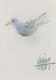 OISEAU by Cesar, 1983, Mine de plomb, crayon de couleur et encre sur papier, sold Mar 2019