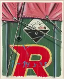 R/ROUGE-CORROSIF G by Peter Klasen, 1986, Gouache sur papier, sold Mar 2019