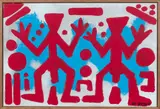TRENNUNG IN DER VERDOPPELUNG by A. R. Penck, 1996, Acrylique sur toile, sold Mar 2019