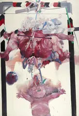 LA NAISSANCE by Vladimir Veličković, 1968, Huile sur toile, sold Mar 2019