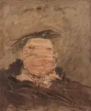 L'HOMME A LA COLLERETTE by Roger Edgar Gillet, 1987, Huile sur toile, sold Mar 2019