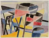 SANS TITRE by Gustave Singier, 1948, Aquarelle sur papier, sold Mar 2019