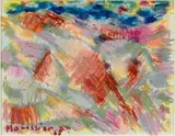 SANS TITRE by Alfred Manessier, 1965, Pastel sur papier, sold Mar 2019