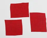 COMPOSITION 3 FIGURES ROUGES by Nicolas Chardon, 2009, Acrylique sur Vichy noir, sold Mar 2019