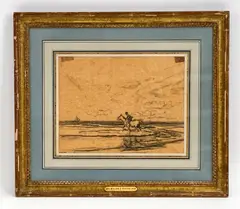Untitled by William Samuel Horton, Charcoal sketch, sold Nov 2024